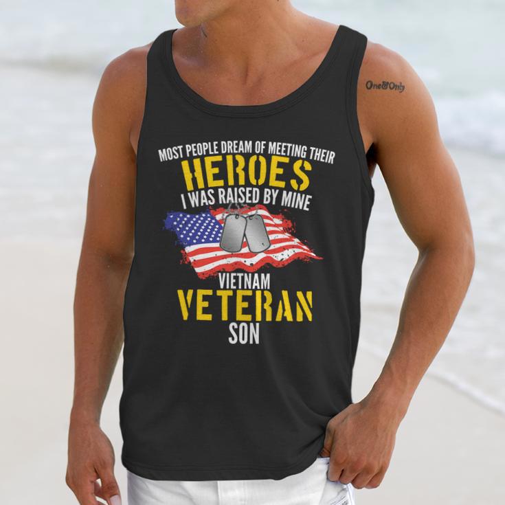 Raised By My Hero Proud Vietnam Veterans Son Men Tank Top