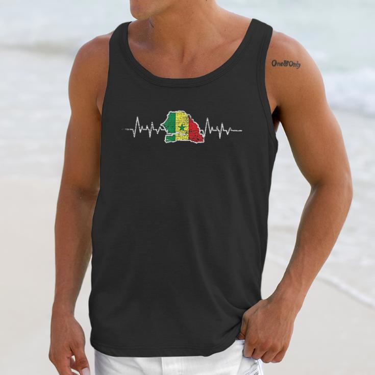 Senegalese Flag Heartbeat Men Tank Top