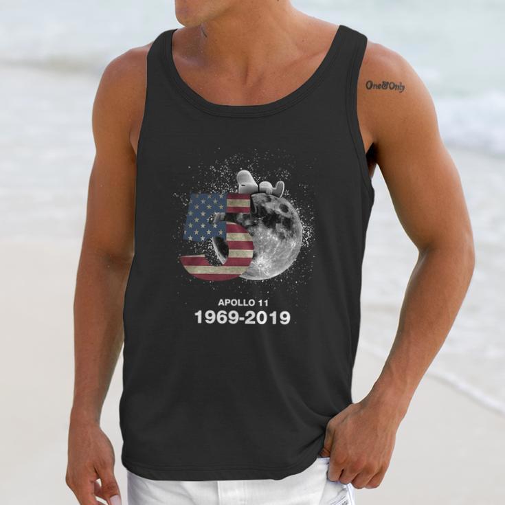 Snoopy 50Th Anniversary Apollo 11 1969-2019 American Flag Shirt Men Tank Top