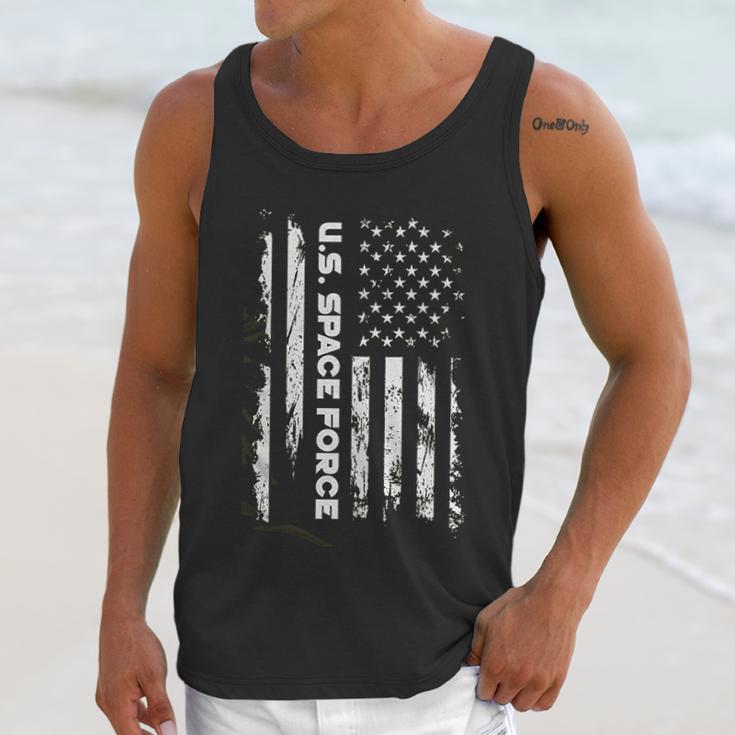 Spiritforged Apparel Us Space Force American Flag Men Tank Top