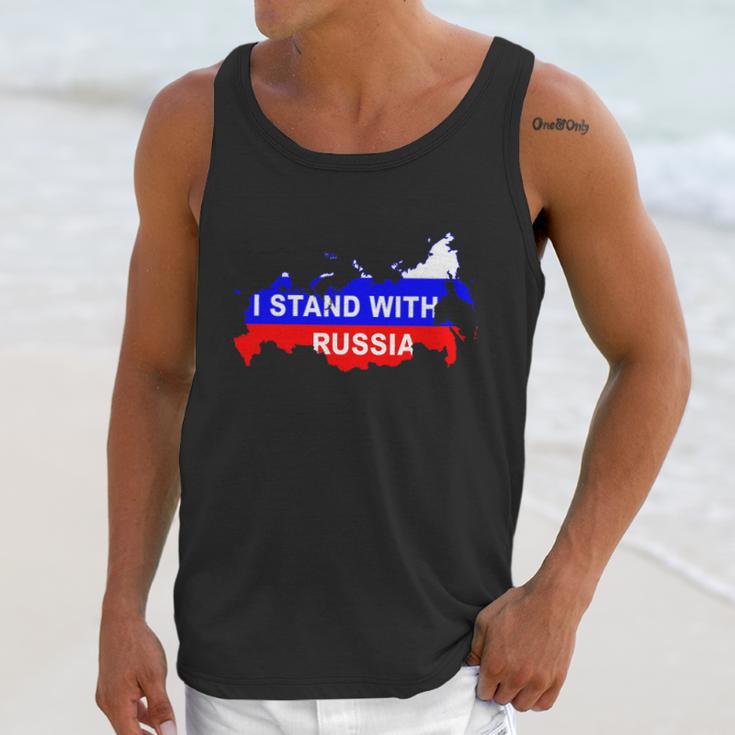 I Stand With Russia Support Russia Russian Flag Men Tank Top