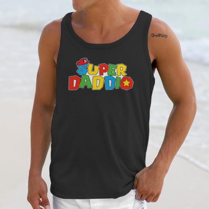 Super-Daddio Funny Dad Daddy Father Video Game Lovers Men Tank Top