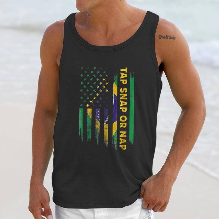 Tap Snap Or Nap Jiu Jitsu Bjj Brazil Us Flag Men Tank Top