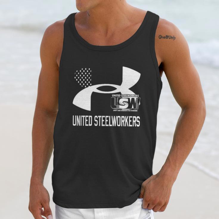 United Steelworkers Unity And Strength For Workers Flag Men Tank Top