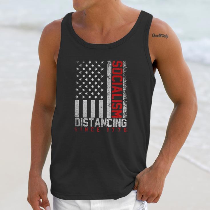 Usa Flag Socialism Distancing Since 1776 Men Tank Top