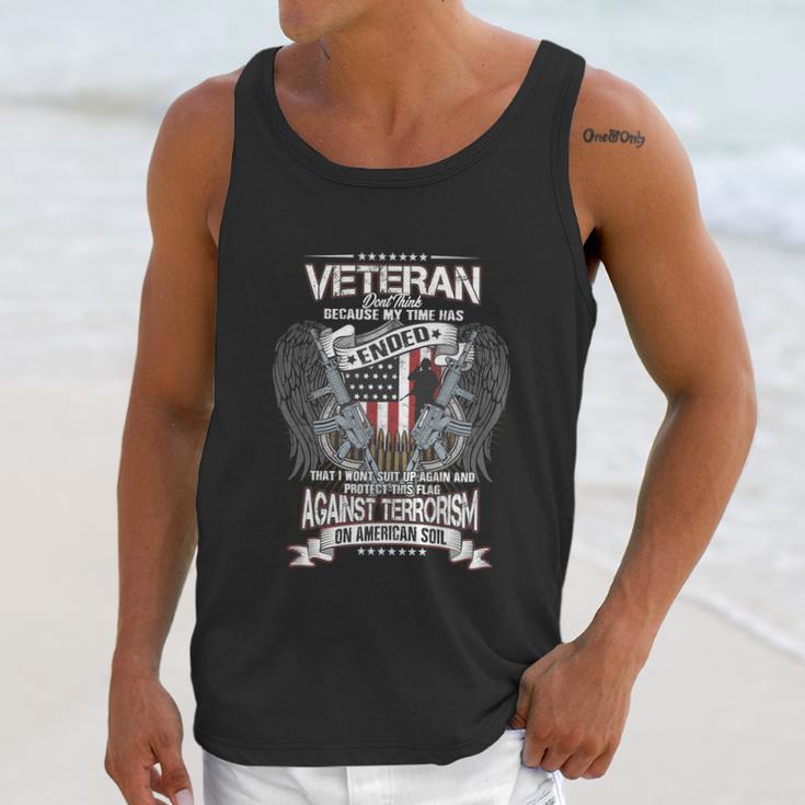 Veteran On American Soil Graphic Design Printed Casual Daily Basic Men Tank Top