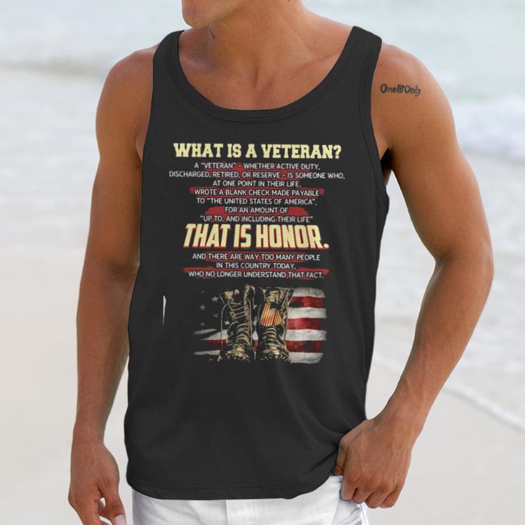 What Is A Veteran That Is Honor 2022 New Gift Men Tank Top