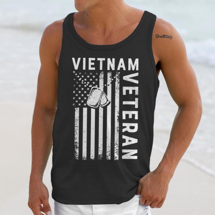 Vietnam Veteran 2022 Black White Great Flag Men Tank Top