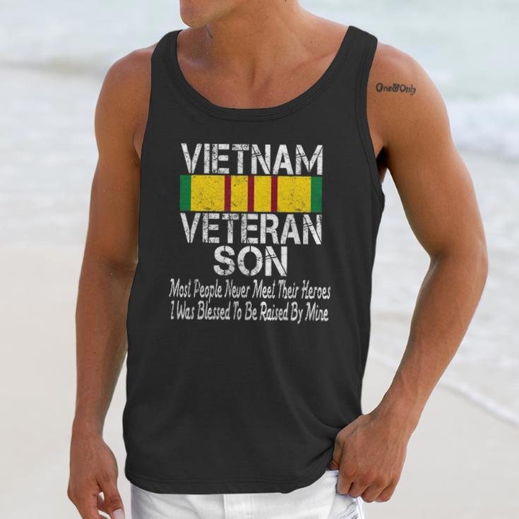 Vintage Us Military Family Vietnam Veteran Son Men Tank Top