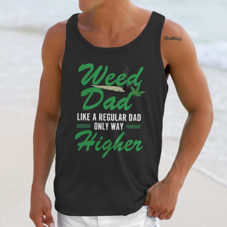 Vintage Weed Dad Like A Regular Dad Only Way Higher Fathers Day Men Tank Top