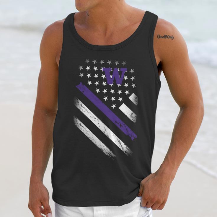 Washington Huskies American Flag Men Tank Top