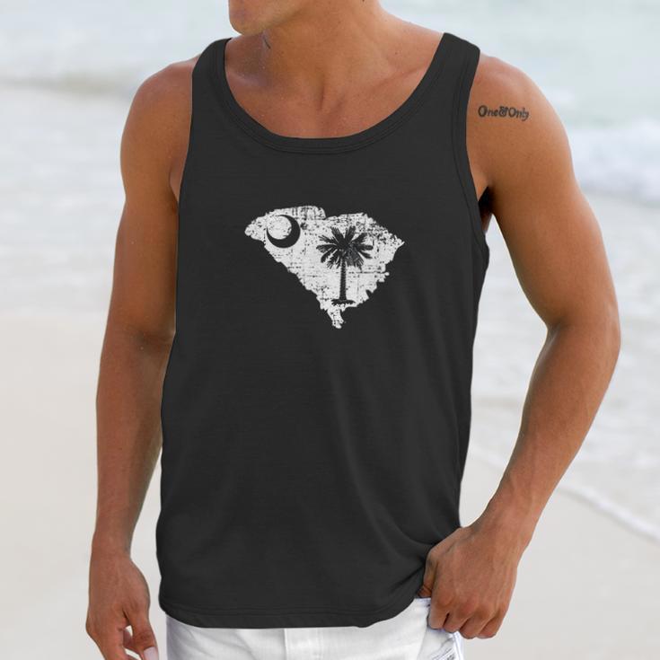 White South Carolina State Flag Men Tank Top