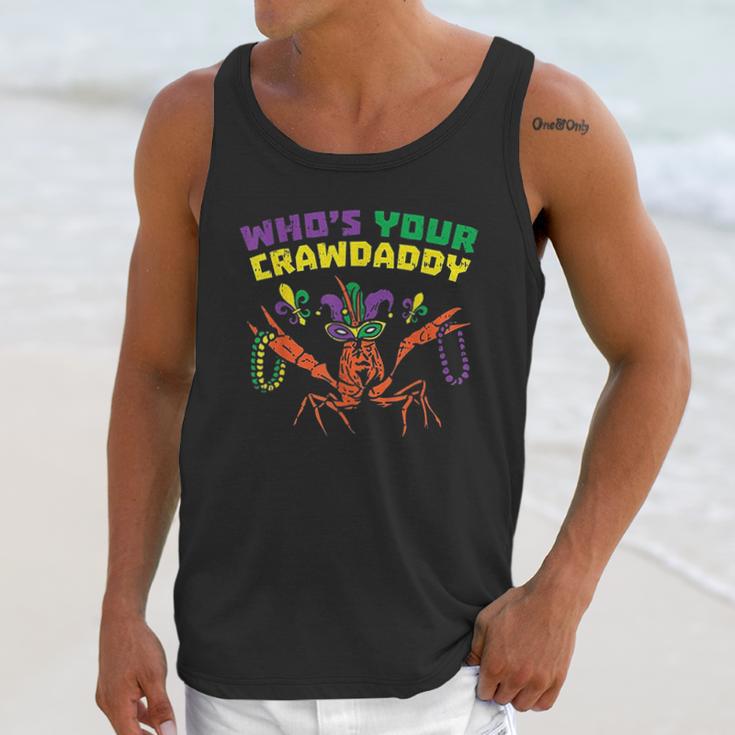 Whos Your Crawdaddy Crawfish Jester Beads Funny Mardi Gras Men Tank Top