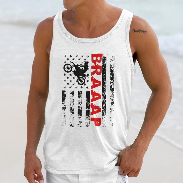 Braaap Vintage Usa American Flag Men Tank Top