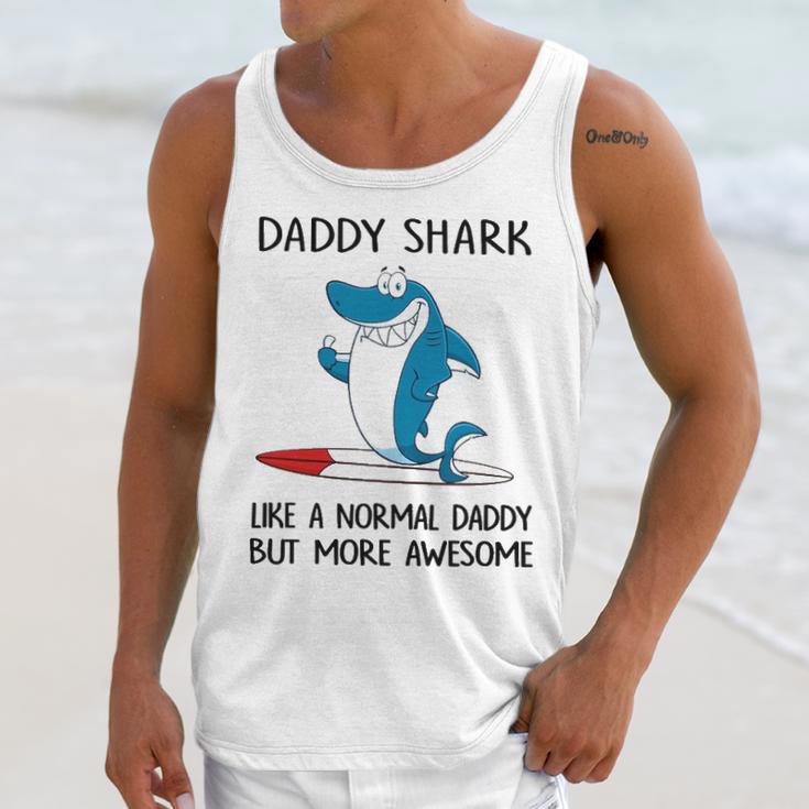 Daddy Gift Daddy Shark Like A Normal Dad But More Awesome Men Tank Top