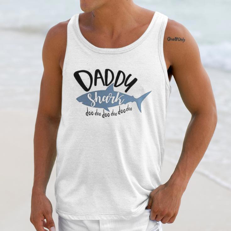 Daddy Shark Art Dad Birthday Gifts Men Tank Top