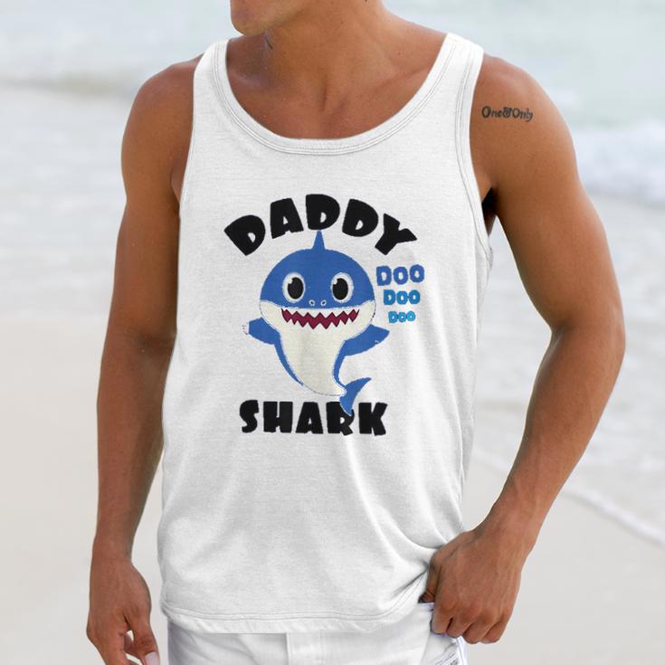 Daddy Shark Gift For Dad Shark Baby Cute Men Tank Top