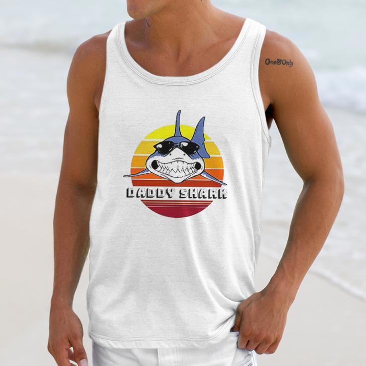 Daddy Shark On Vintage Sunset Men Tank Top