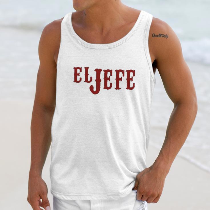 El Jefe The Boss In Spanish Funny Mexican Latino Gangsta Humor Chicano Fathers Day Men Tank Top