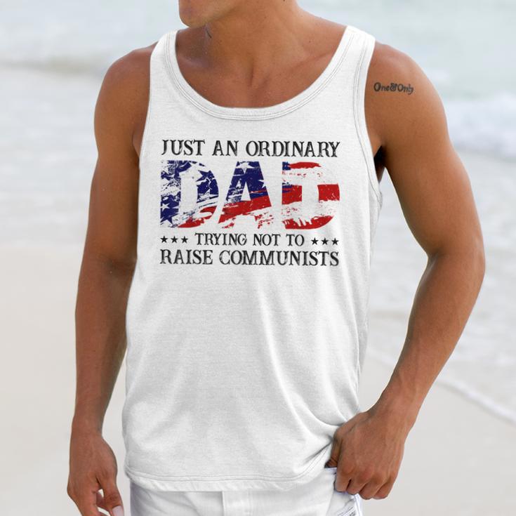 Mens Just An Ordinary Dad Trying Not To Raise Communist Men Tank Top