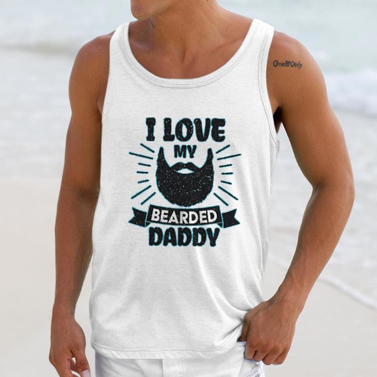 I Love My Bearded Daddy For Fathers Day With Grunge Infant Creeper Men Tank Top