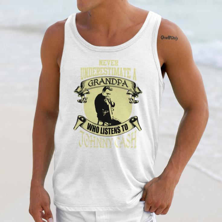 Never Underestimate A Grandpa Who Listens To Johnny Cash Men Tank Top