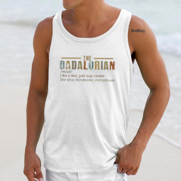 Vintage The Dadalorian Defination Like A Dad Just Way Cooler Men Tank Top