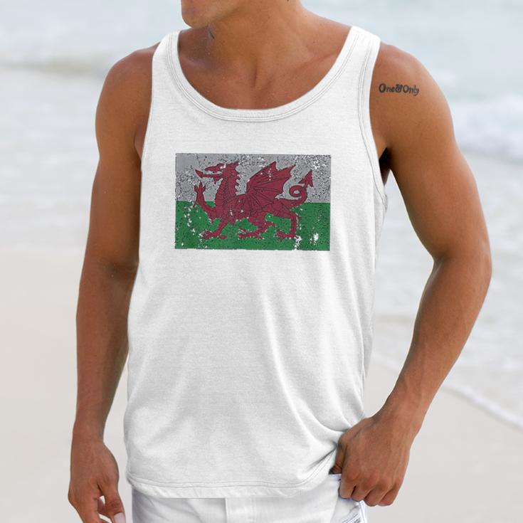 Wales Flag Welsh Dragon Baner Cymru Y Ddraig Goch Men Tank Top