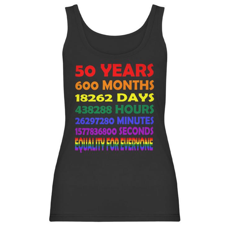 19692019 50Th Pride Anniversary 50 Years 600 Months Rainbow Women Tank Top