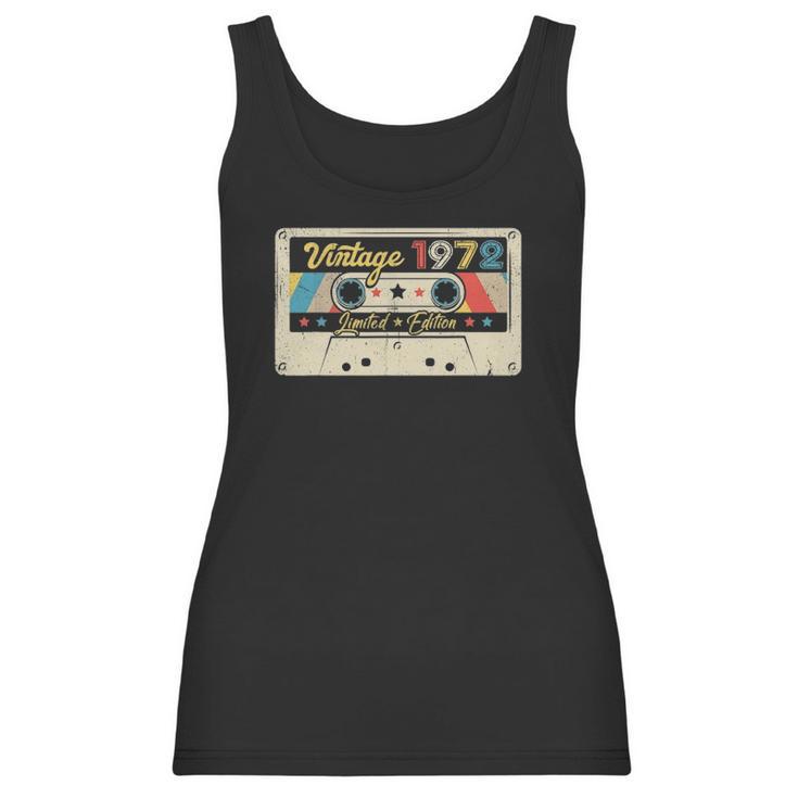 50 Years Old Vintage 1972 Cassette Tape 50Th Birthday Outfit Women Tank Top