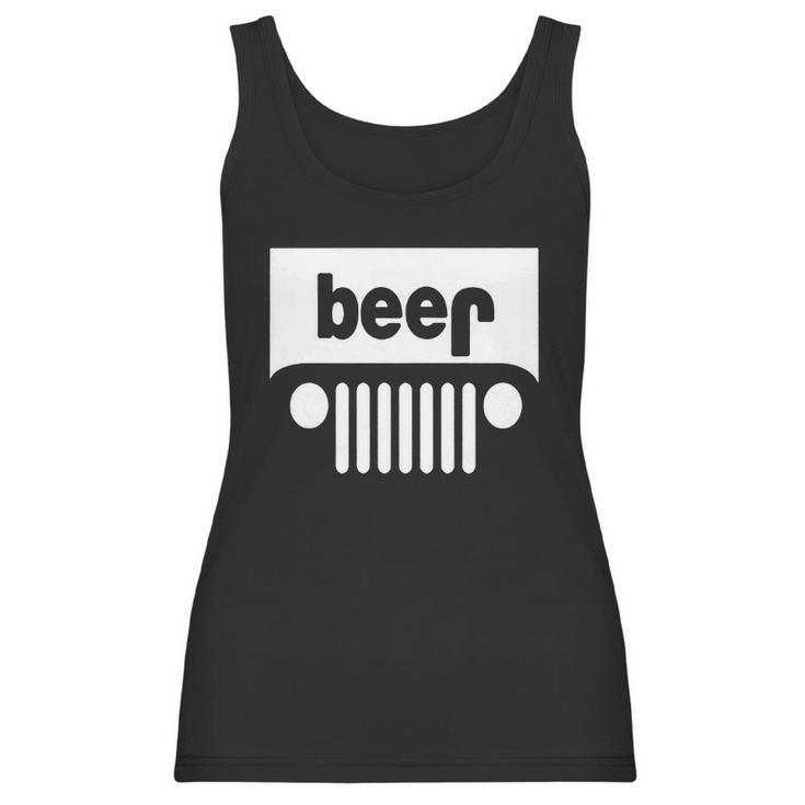 Adult Beer Jeep Funny Drinking -  Drinking Beer T-Shirt Women Tank Top