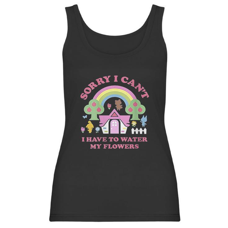 Womens Animal Crossing Sorry I Cant I Have To Water My Flowers Women Tank Top