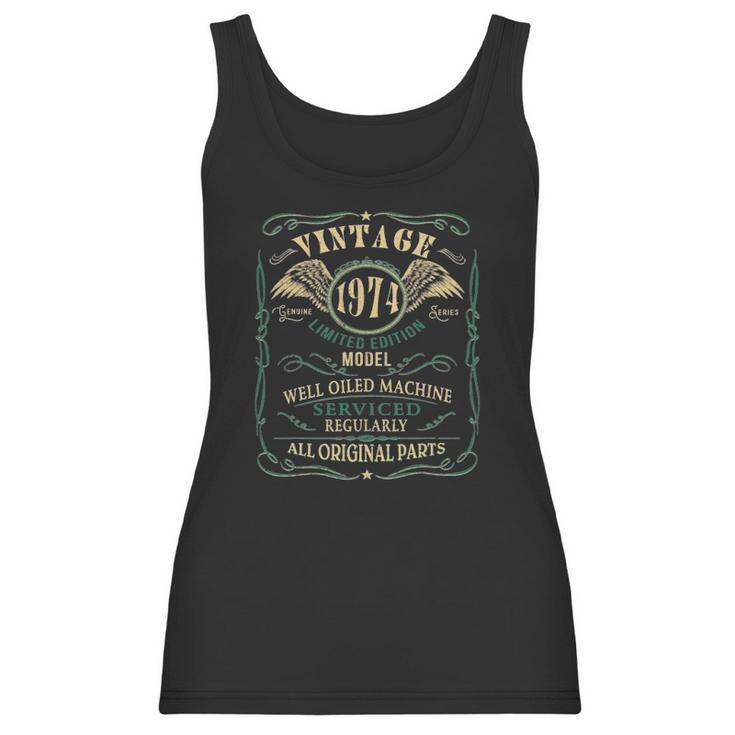 August 1974 47Th Birthday Gift 47 Years Old Men Women Women Tank Top