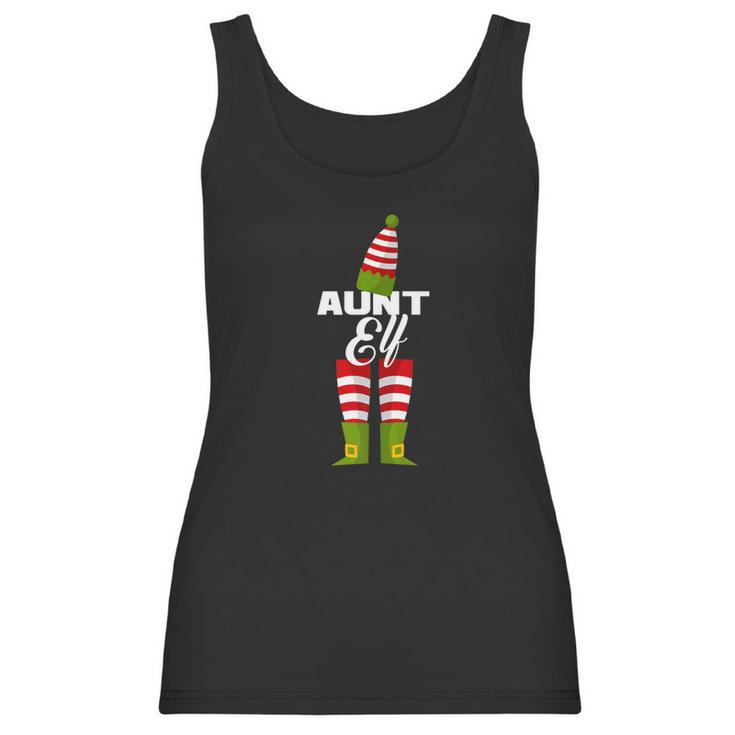 Aunt Elf Funny Pj Christmas Pajama Jammie Women Tank Top