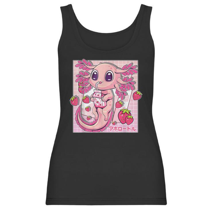 Axolotl Pastel Goth Strawberry Milk Shake Anime Aesthetic V3 Men Women T-Shirt Graphic Print Casual Unisex Tee Women Tank Top