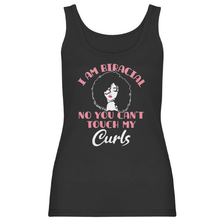 Womens I Am Biracial Funny Curls Mixed Race Girl Multiracial Ethnic V-Neck Women Tank Top