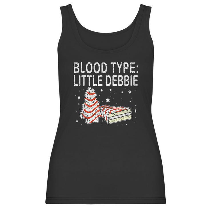 Blood Type Little Debbie Christmas Cake Funny Gift Women Tank Top