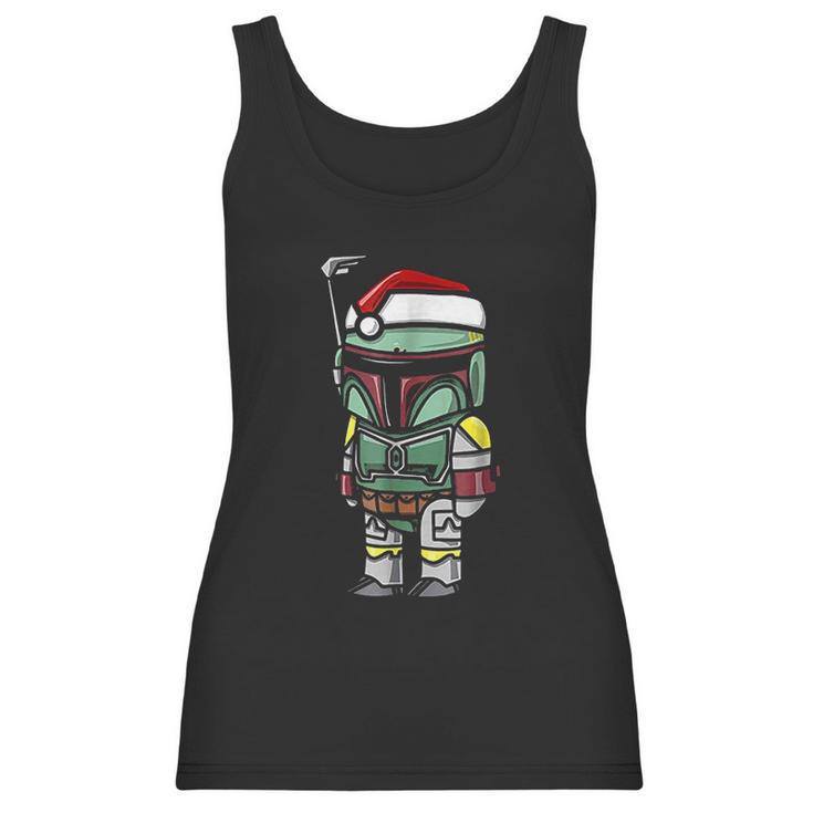 Boba Fett Santa Hat Cartoon Christmas Women Tank Top