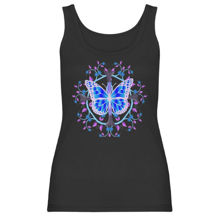 Butterfly Fantasy With Datura Bloom Mandala Design For Women Women Tank Top