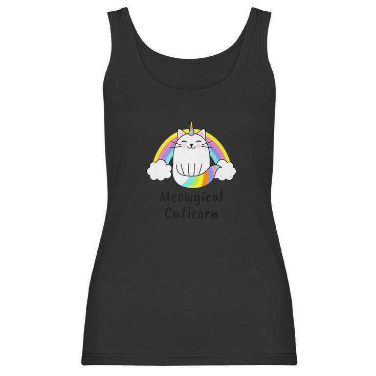 Cat Unicorn Meowgical Caticorn Rainbow Women Tank Top