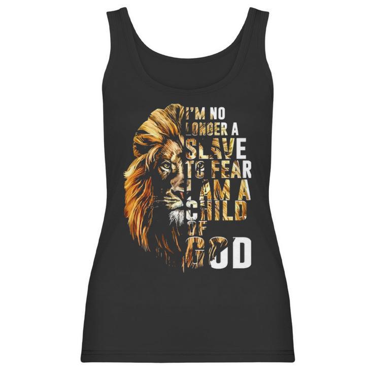 Christian Lion  Jesus  Im No Longer A Slave To Fear  Km Women Tank Top