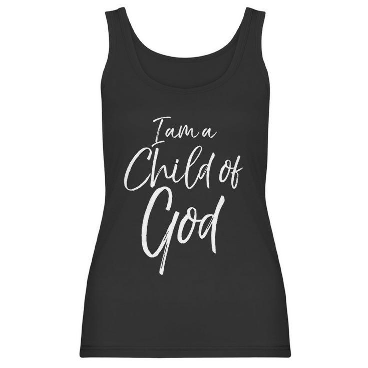 Cute Christian Salvation Quote Gift I Am A Child Of God Women Tank Top