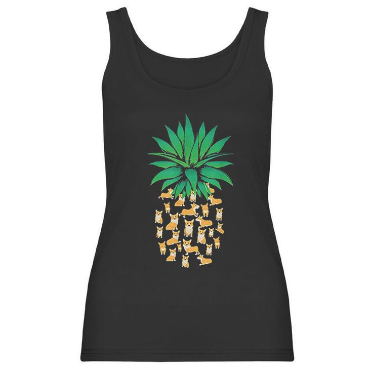 Cute Pembroke Welsh Corgi Dogs Pineapple Men Women Women Tank Top