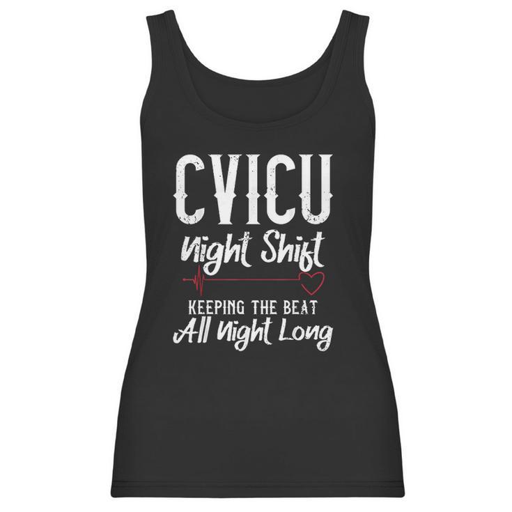 Cvicu Night Shift Nurse Keeping The Beat Women Tank Top