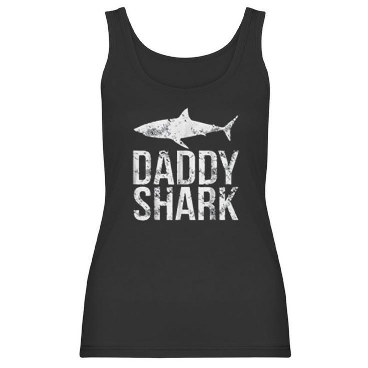 Daddy Shark Black Best Christmas Gifts For Dad Women Tank Top