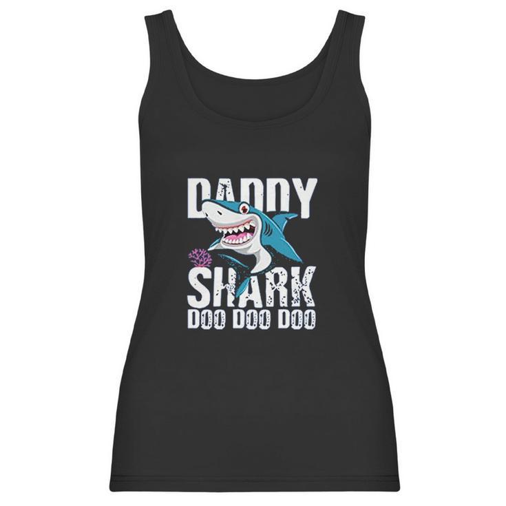 Daddy Shark Doo Best Christmas Gifts For Dad Women Tank Top