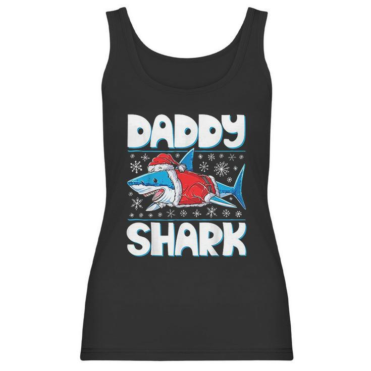 Daddy Shark Santa Christmas Family Matching Women Tank Top