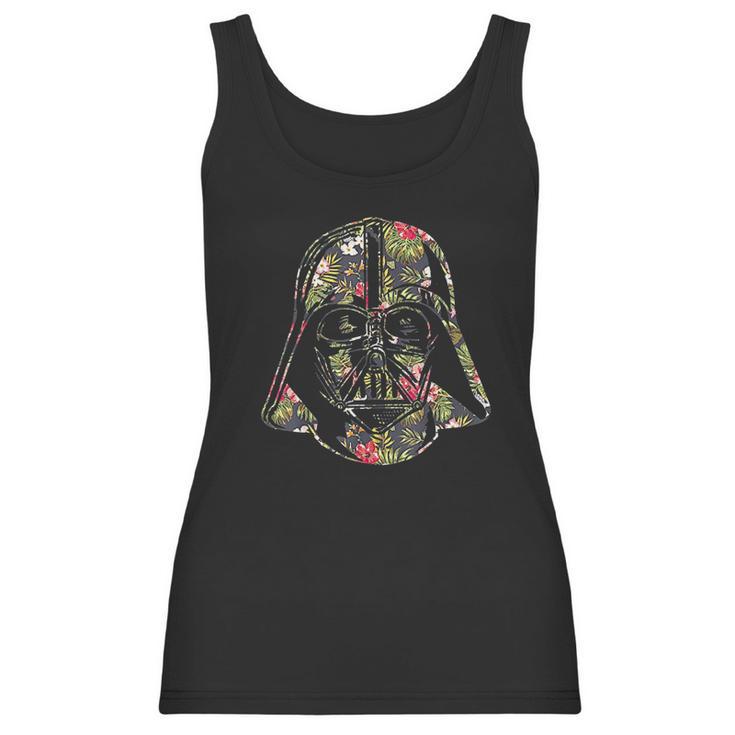 Darth Vader Floral Tropical Hawaiian Flower Bouquet Women Tank Top