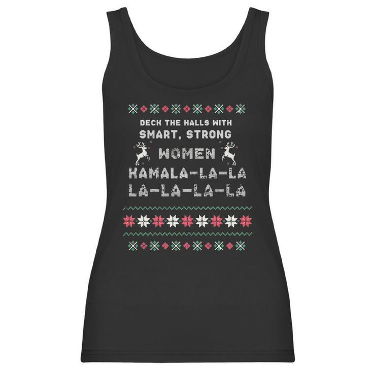 Deck The Halls With Smartstrong Woman Kamala Funny Christmas T Women Tank Top