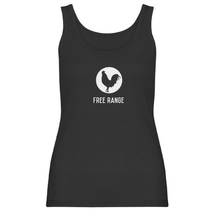 Well Dressed Chicken Free Range White Logo Women Tank Top